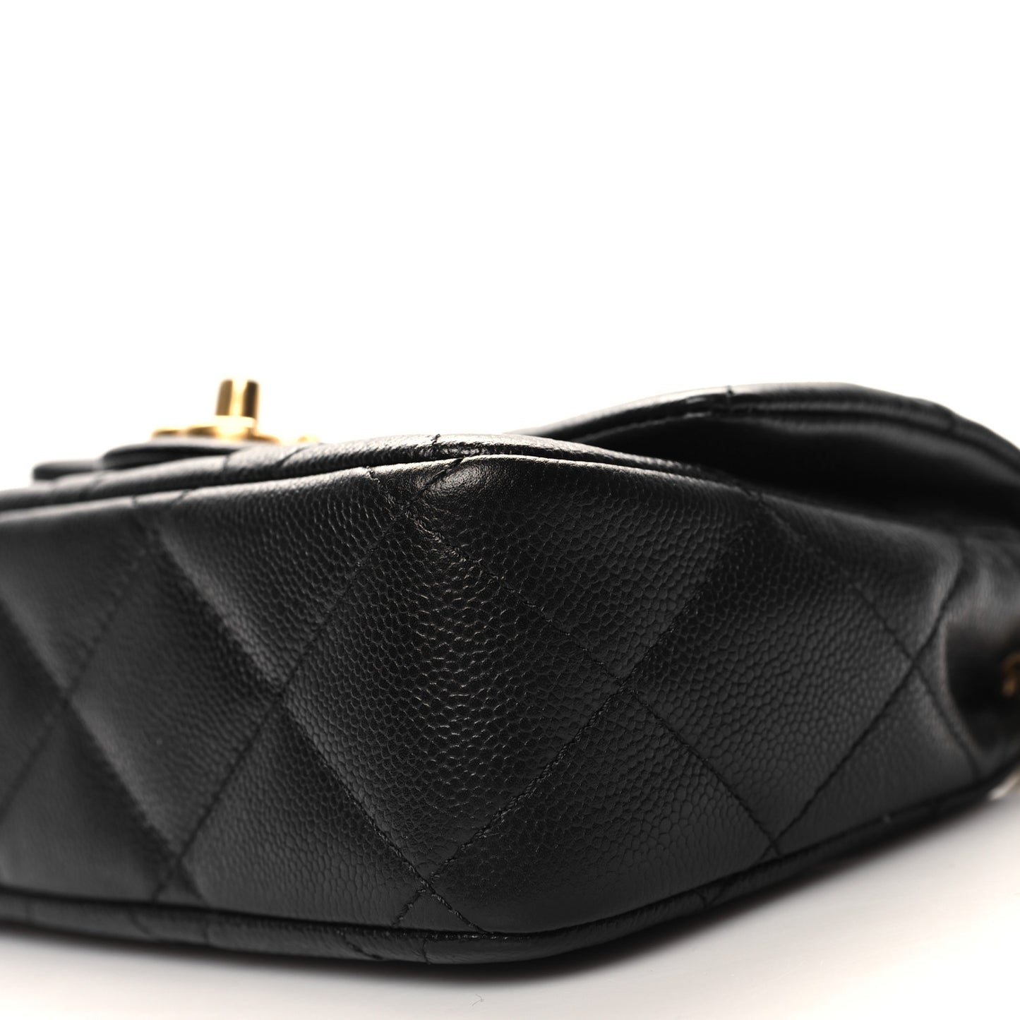 Caviar Quilted Mini Sweetheart Flap Black