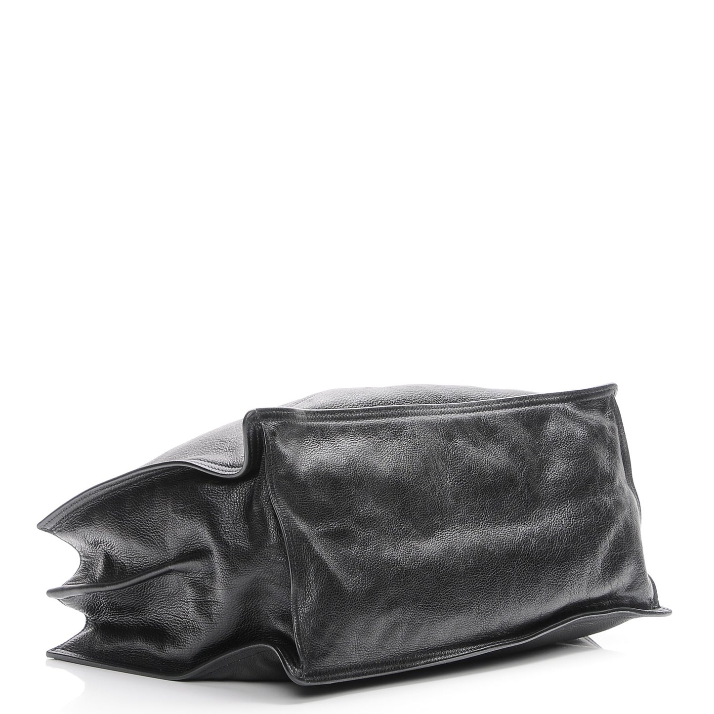 Glace Calf Etiquette Shopping Bag Black Astrale