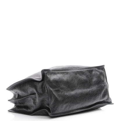 Prada Glace Calf Etiquette Shopping Bag Black Astrale 4 of 9