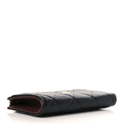 Chanel Caviar Quilted CC Zip Around Card Holder Black 4 of 8
