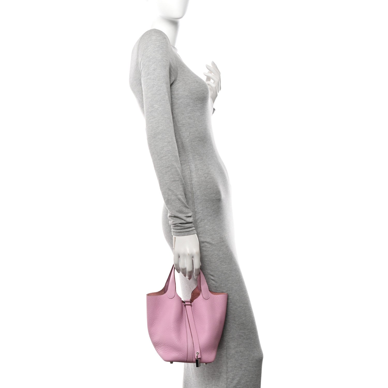 Hermes Taurillon Clemence Picotin Lock 18 PM Mauve Sylvestre 2 of 13