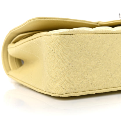 Chanel Caviar Quilted Medium Double Flap Light Yellow 9 of 10