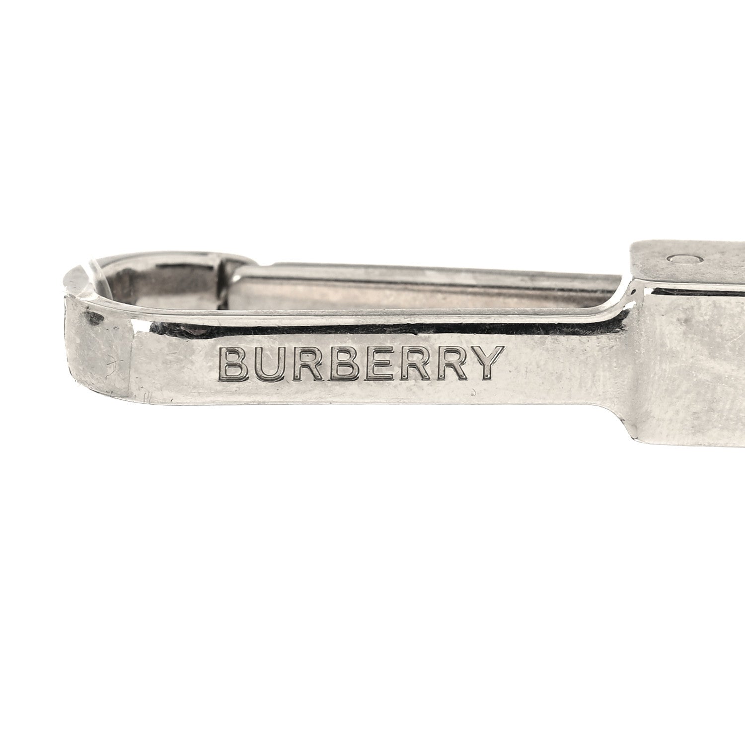 Burberry Grained Calfskin Vintage Check Thomas Trench Teddy Bear Keychain Charm Black 3 of 4