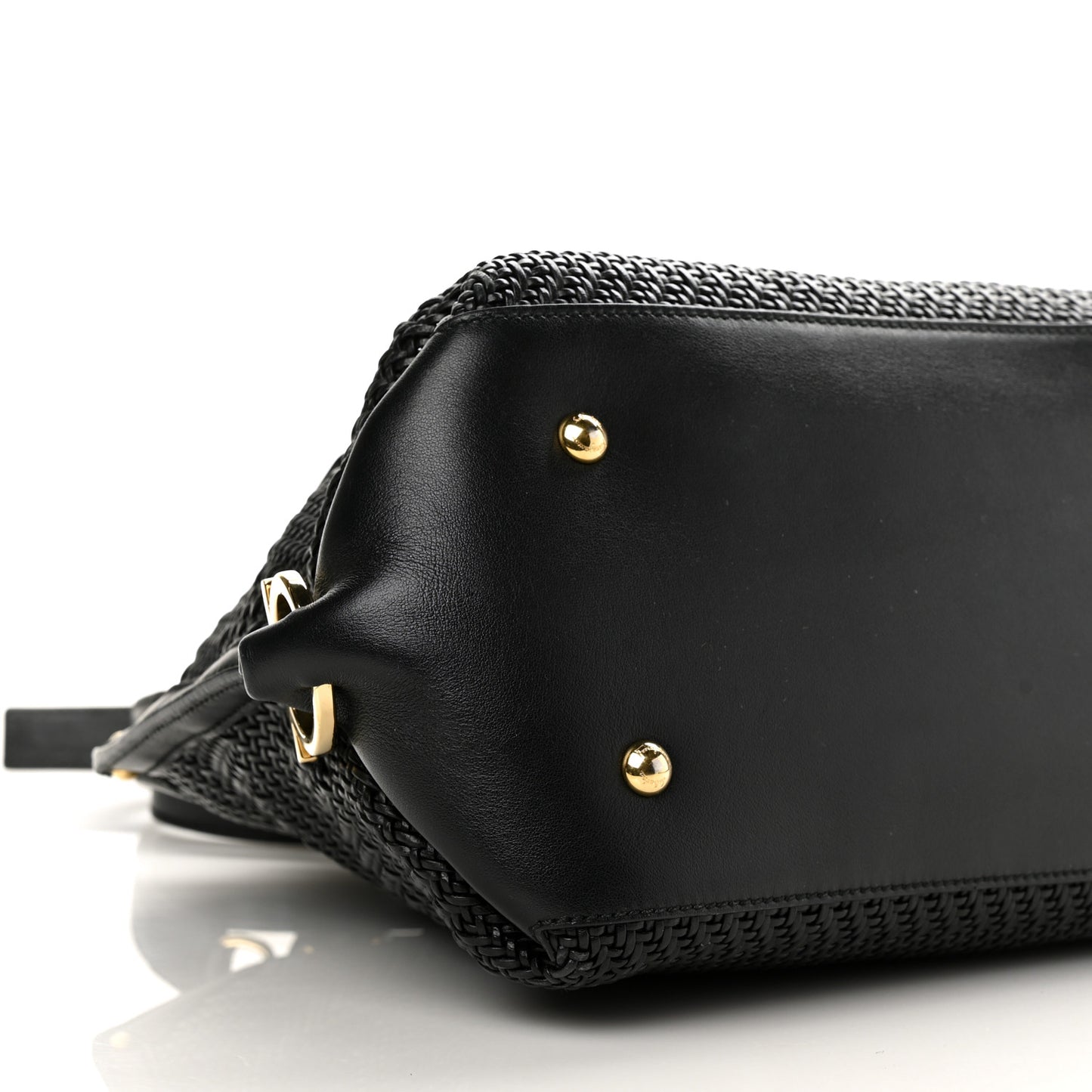 Woven Nappa Sofia Satchel Black