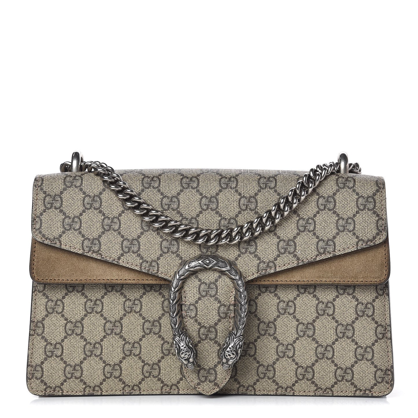 GG Supreme Monogram Small Dionysus Shoulder Bag Taupe