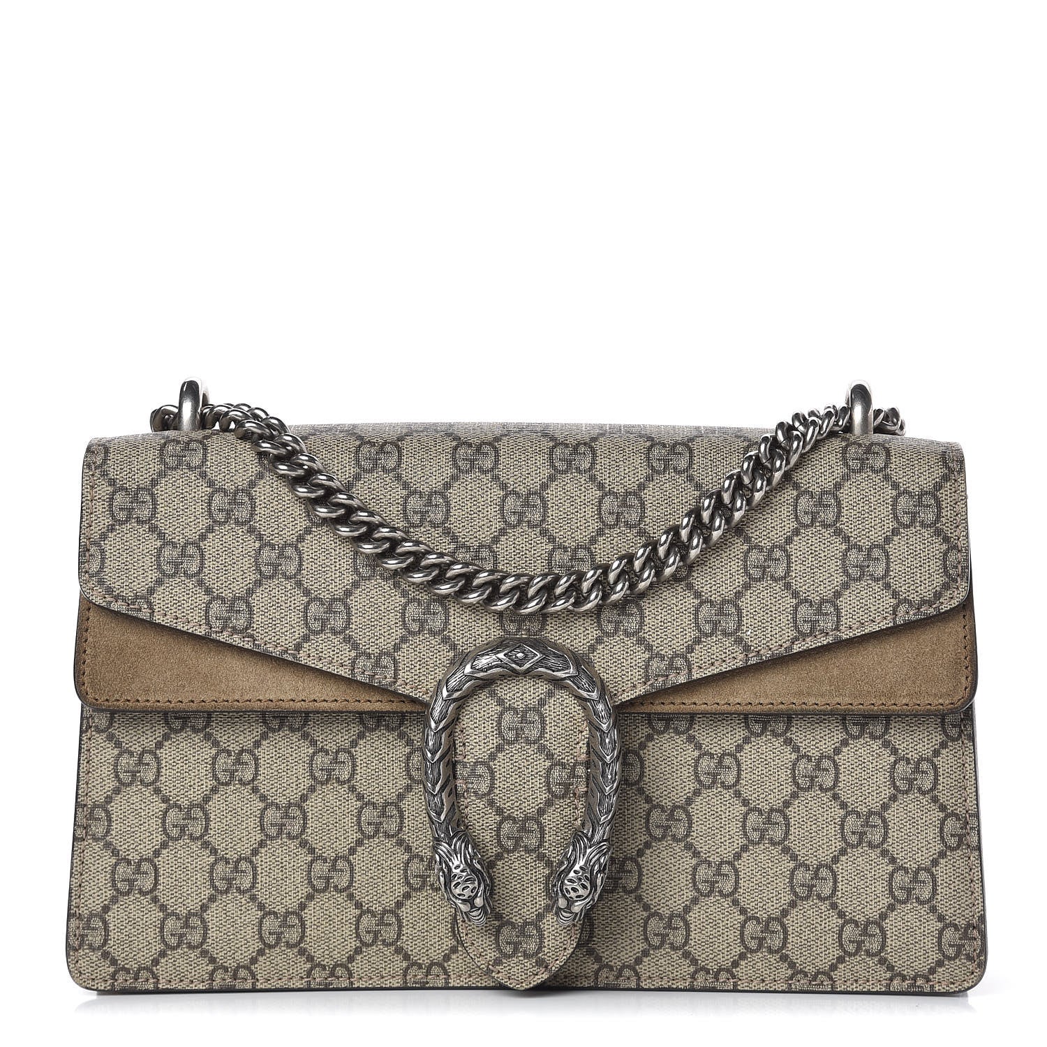 Gucci GG Supreme Monogram Small Dionysus Shoulder Bag Taupe 1 of 11