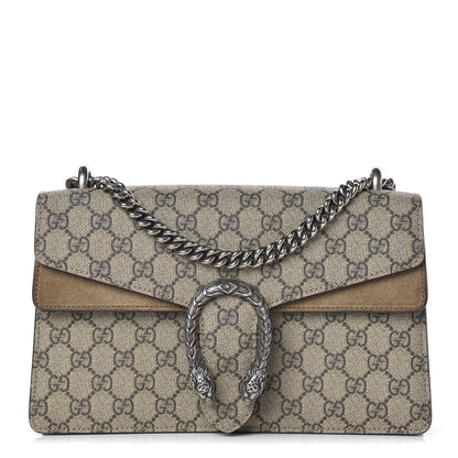 Gucci GG Supreme Monogram Small Dionysus Shoulder Bag Taupe 1 of 11