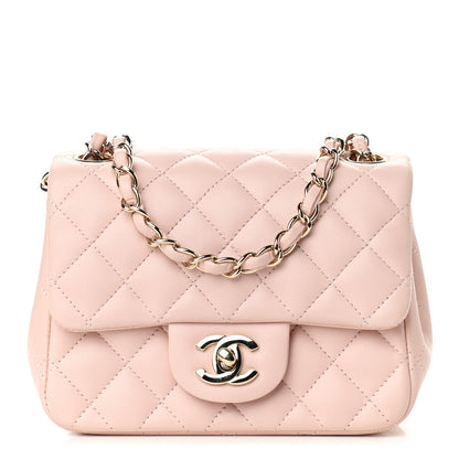 Chanel Lambskin Quilted Mini Square Flap Light Pink 1 of 9