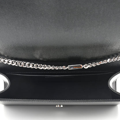 Saint Laurent Grain De Poudre Medium Classic Monogram Kate Satchel Black 5 of 8