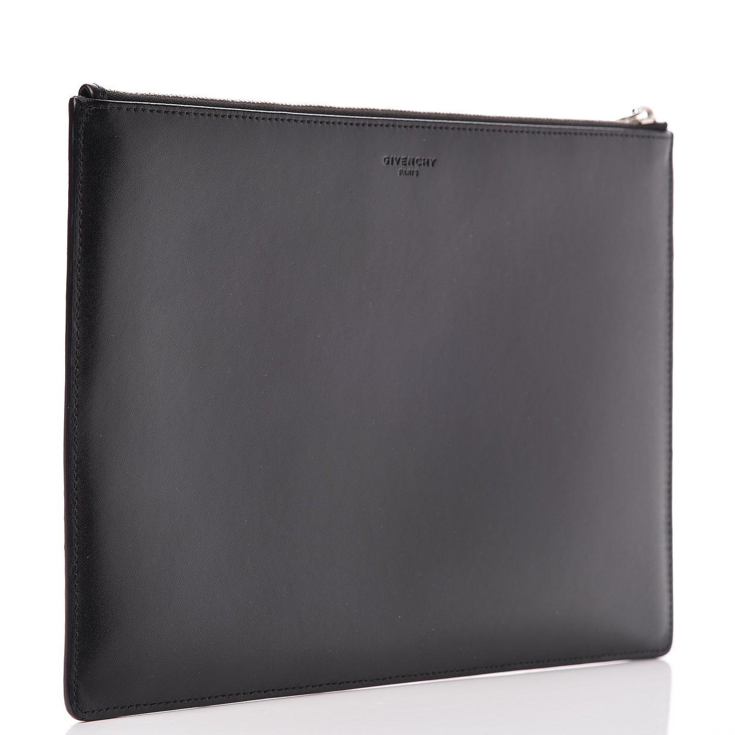 Calfskin Love Print Medium Flat Pouch Black