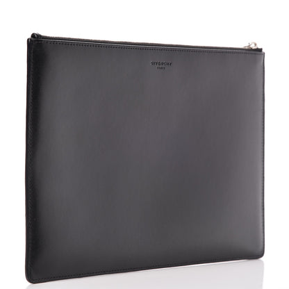 Givenchy Calfskin Love Print Medium Flat Pouch Black 3 of 9