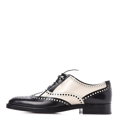 Christian Dior Calfskin Diorunit Oxford Flats 40 Black White 1 of 11