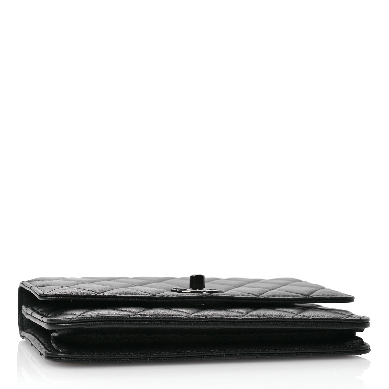 Chanel Lambskin Quilted Trendy CC Wallet On Chain WOC So Black 4 of 12