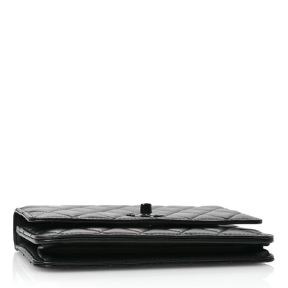 Chanel Lambskin Quilted Trendy CC Wallet On Chain WOC So Black 4 of 12