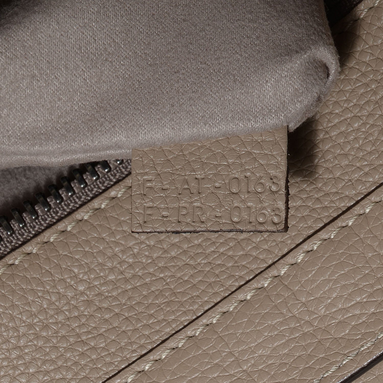 Celine Drummed Calfskin Mini Luggage Dune 7 of 9