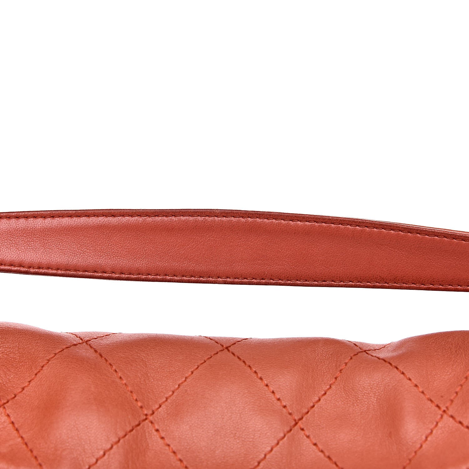 Chanel Lambskin Stitched Medium Ultimate Soft Tote Coral 16 of 19