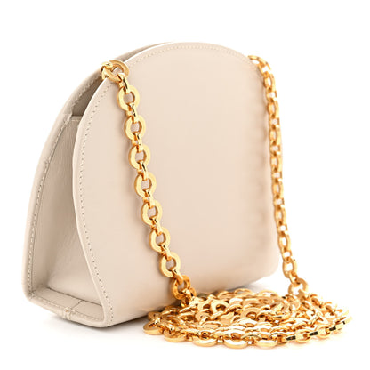 Salvatore Ferragamo Calfskin Gancini Mini Chain Crossbody Ivory 3 of 11