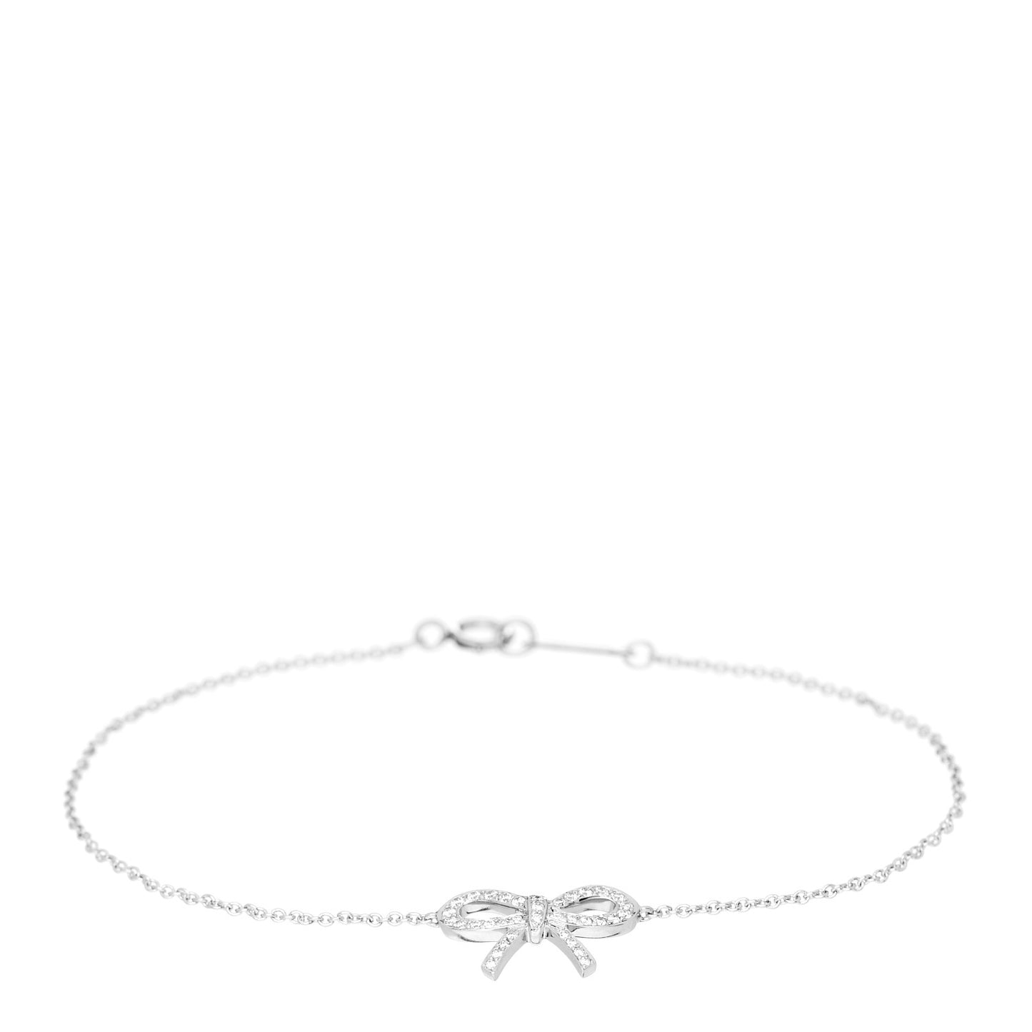 Platinum Diamond Bow Bracelet