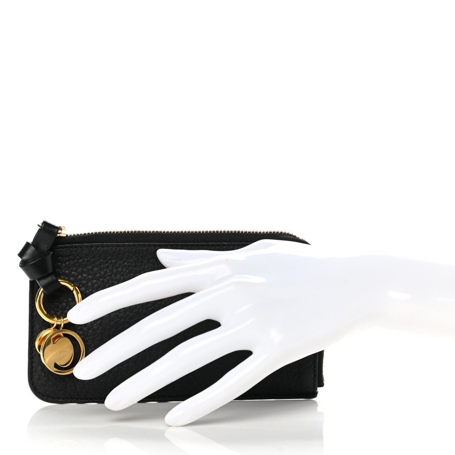 Chloe Calfskin Alphabet Purse Wallet Black 2 of 8