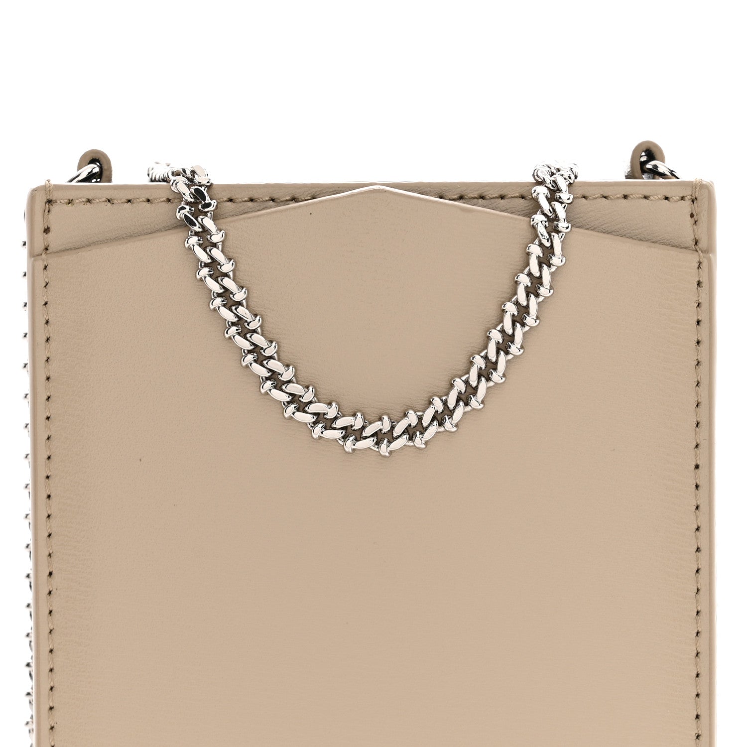Alexander McQueen Calfskin Chain Phone Case Beige 7 of 9