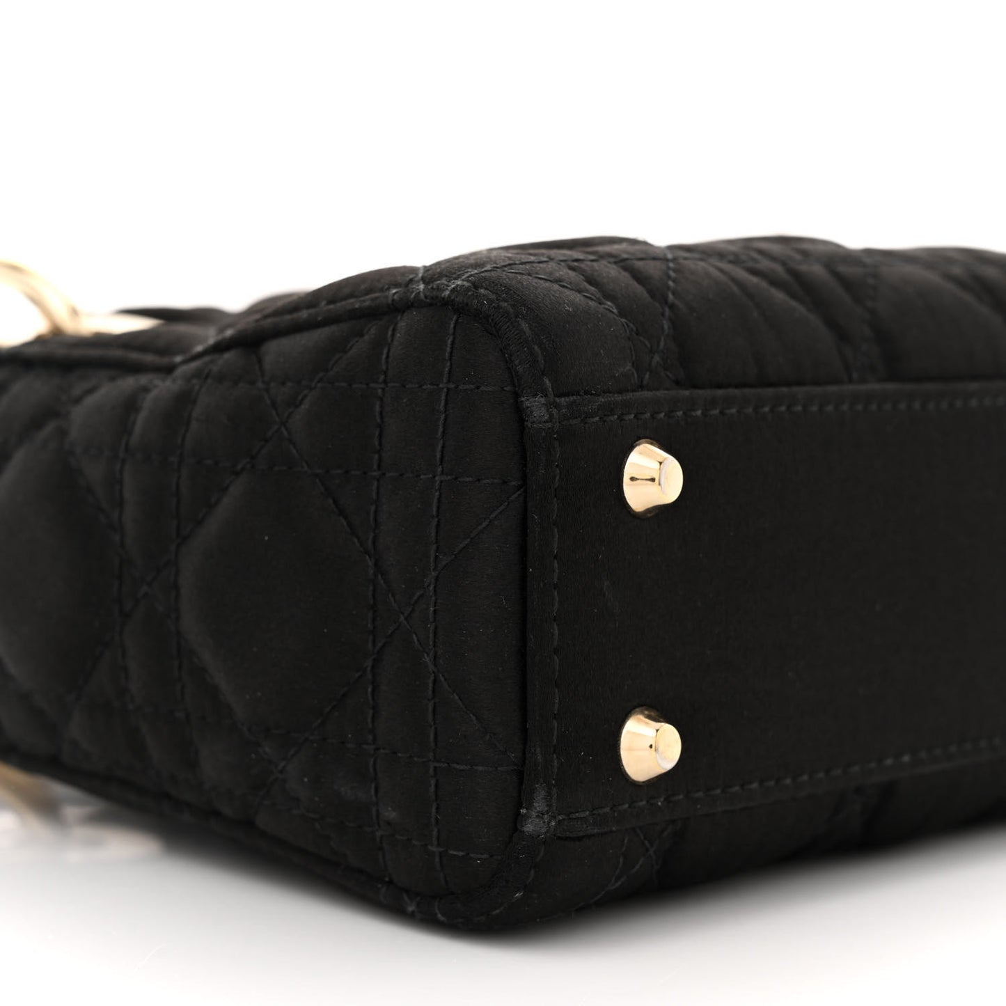 Satin Swarovski Crystal Cannage Mini Lady Dior Black