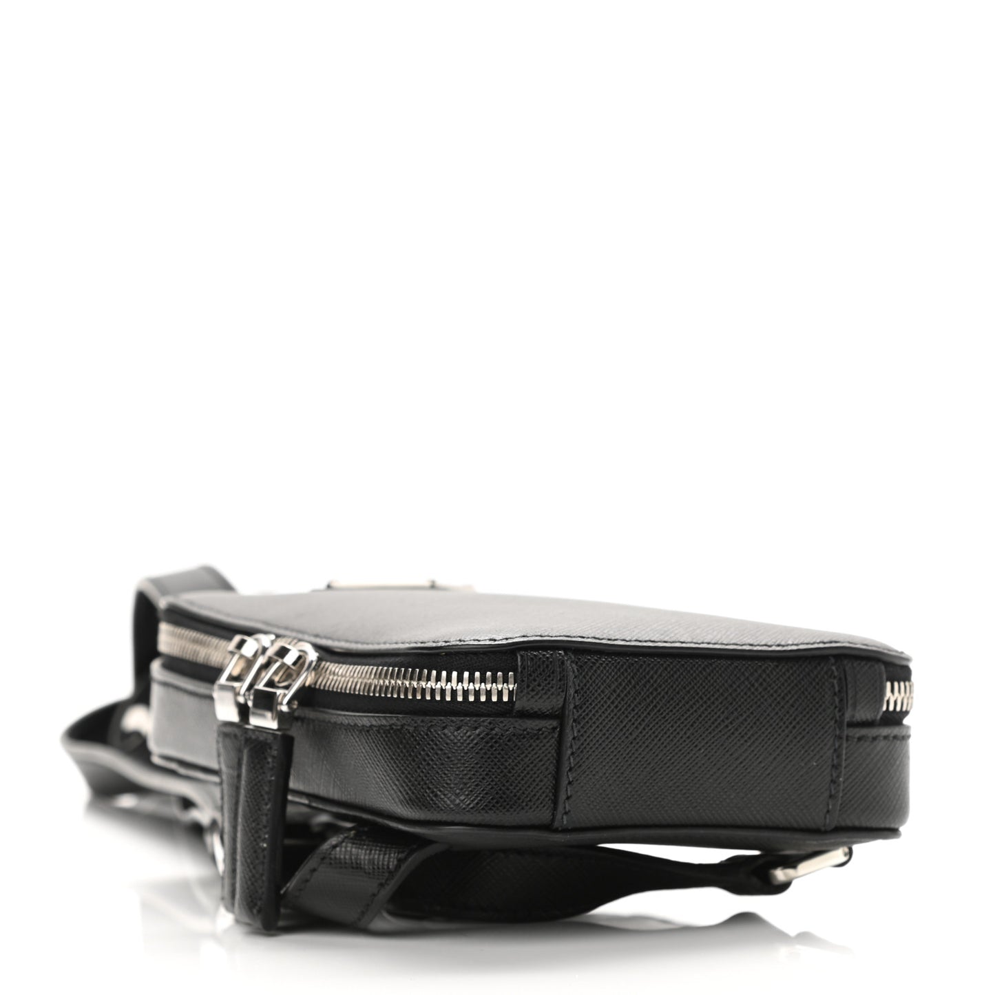 Saffiano Harness Crossbody Travel Pouch Black