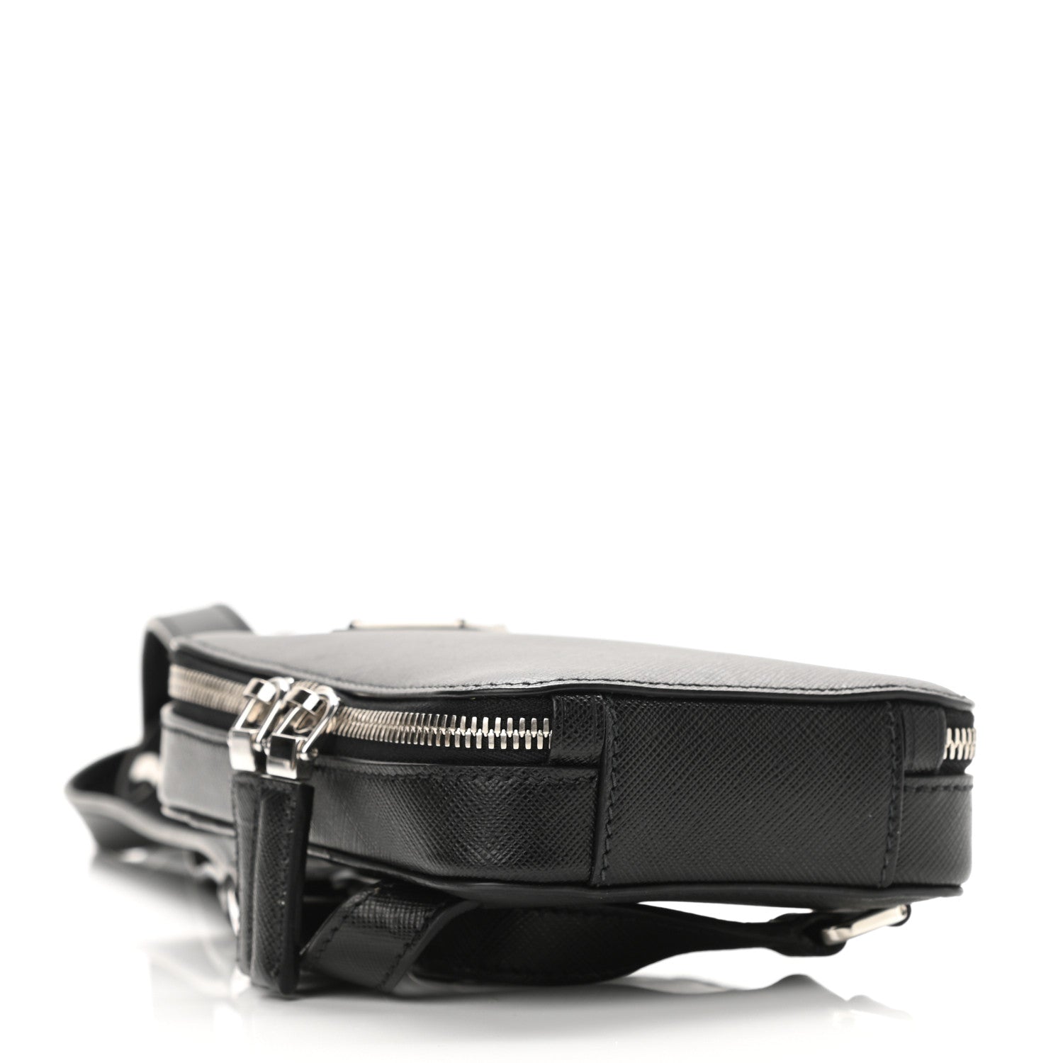 Prada Saffiano Harness Crossbody Travel Pouch Black 4 of 9