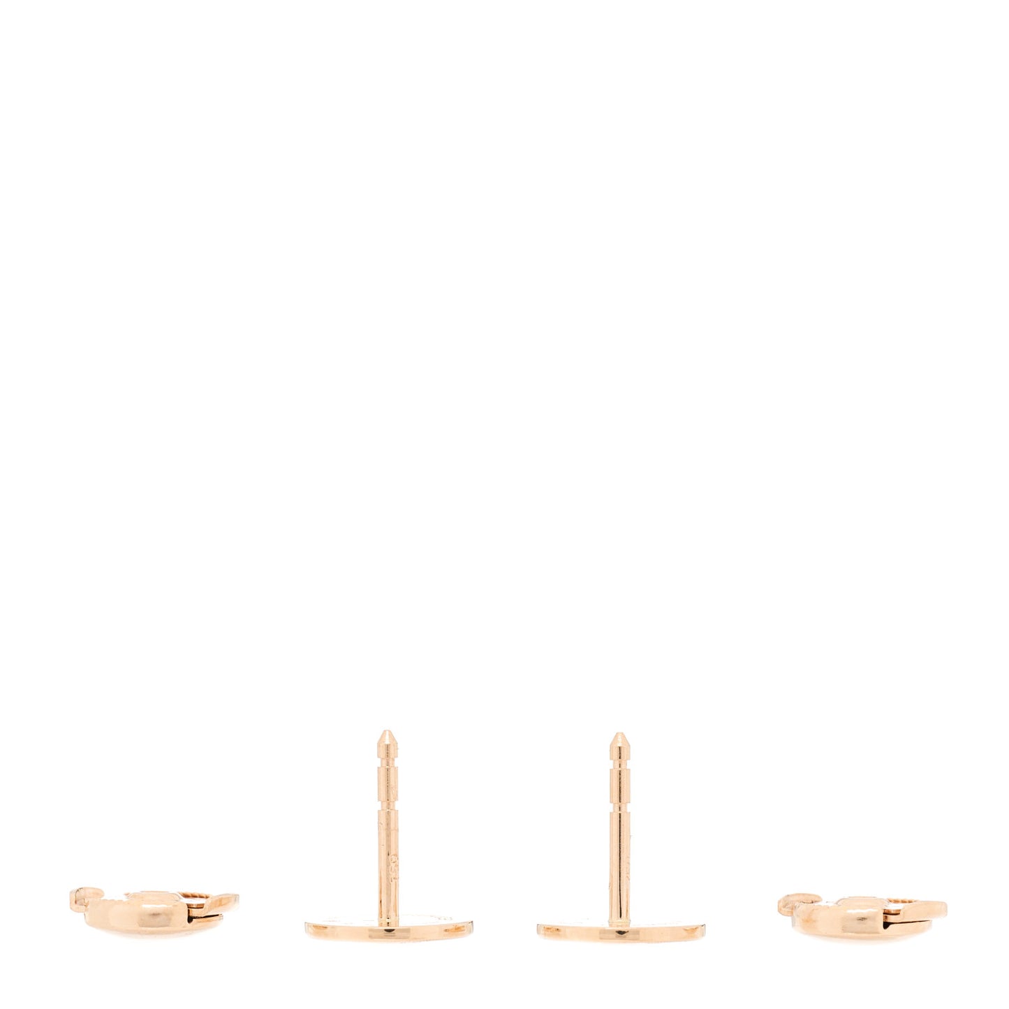 18K Rose Gold TPM Ex-Libris Stud Earrings