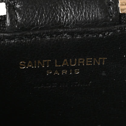 Saint Laurent Lambskin Cassandre Matelasse Carre Mini Cube On Chain Black 6 of 7