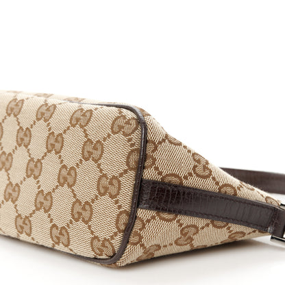 Gucci Monogram Web Boat Pochette Brown 10 of 10