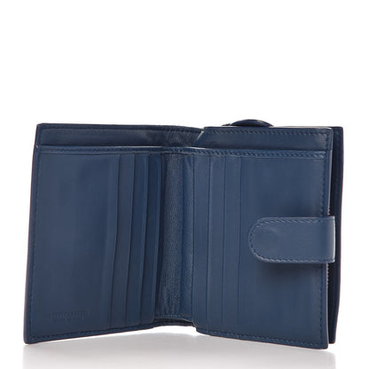Bottega Veneta Nappa Intrecciato French Flap Wallet Baltic Blue 5 of 8