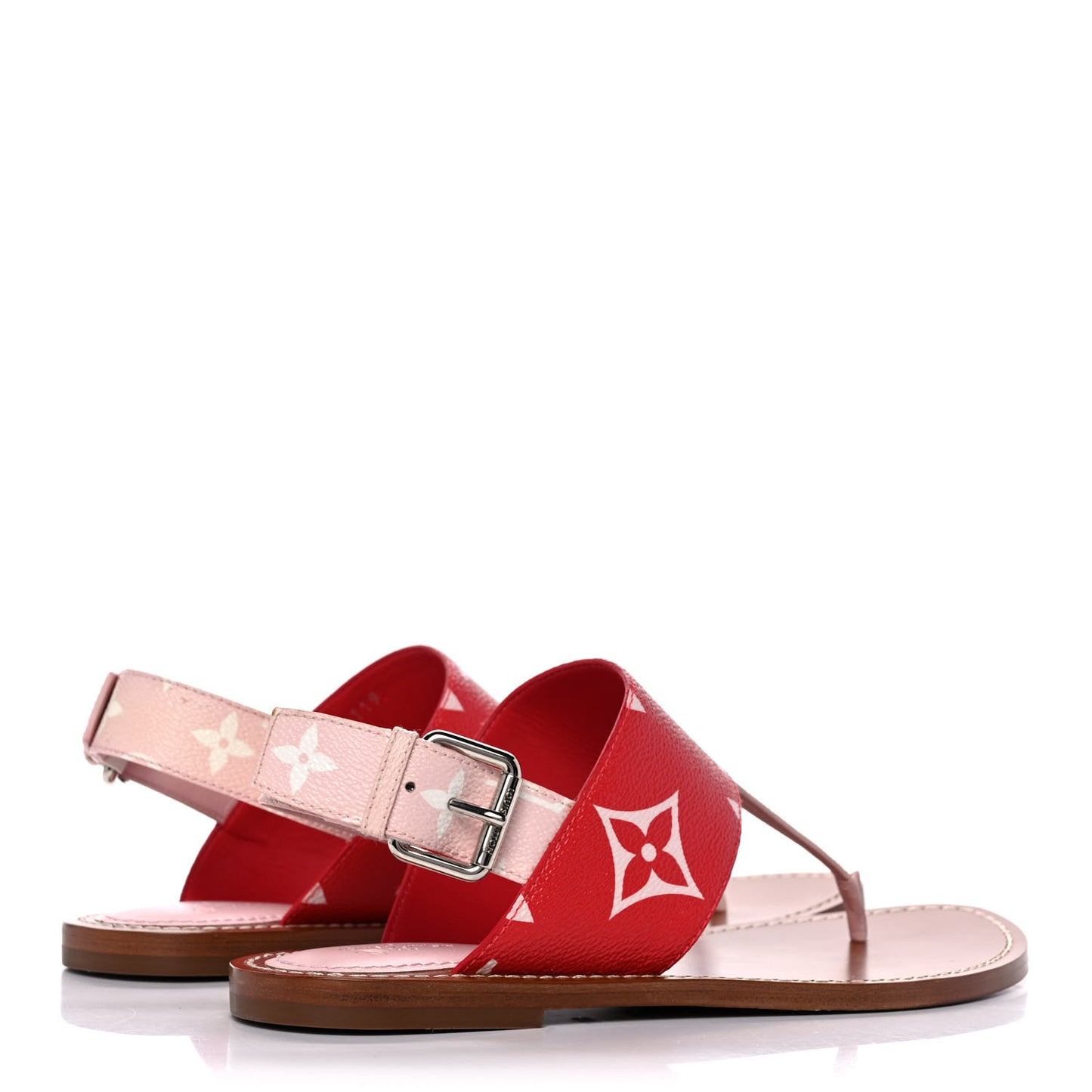 Monogram Escale Palma Sandals 38.5 Rouge