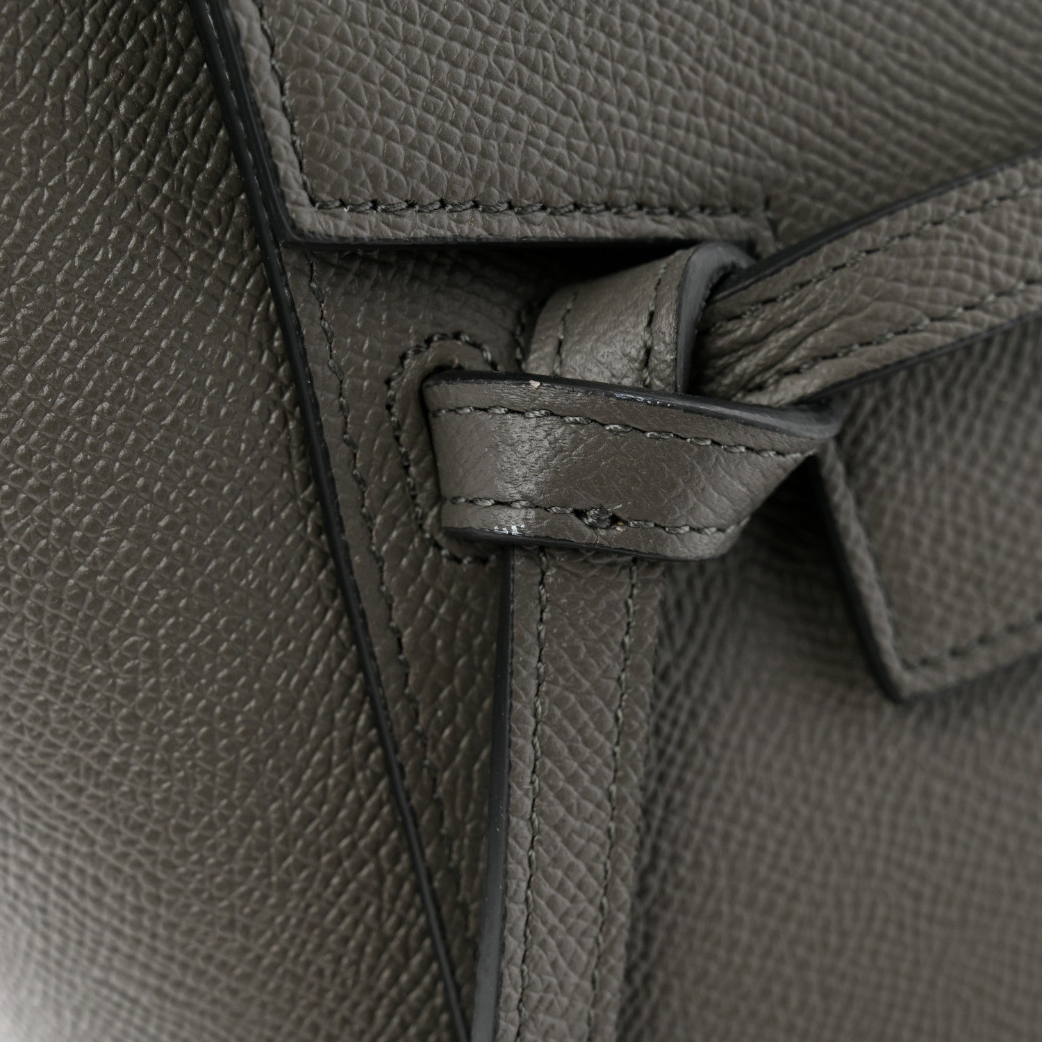 Celine Grained Calfskin Nano Belt Bag Grey 10 of 10