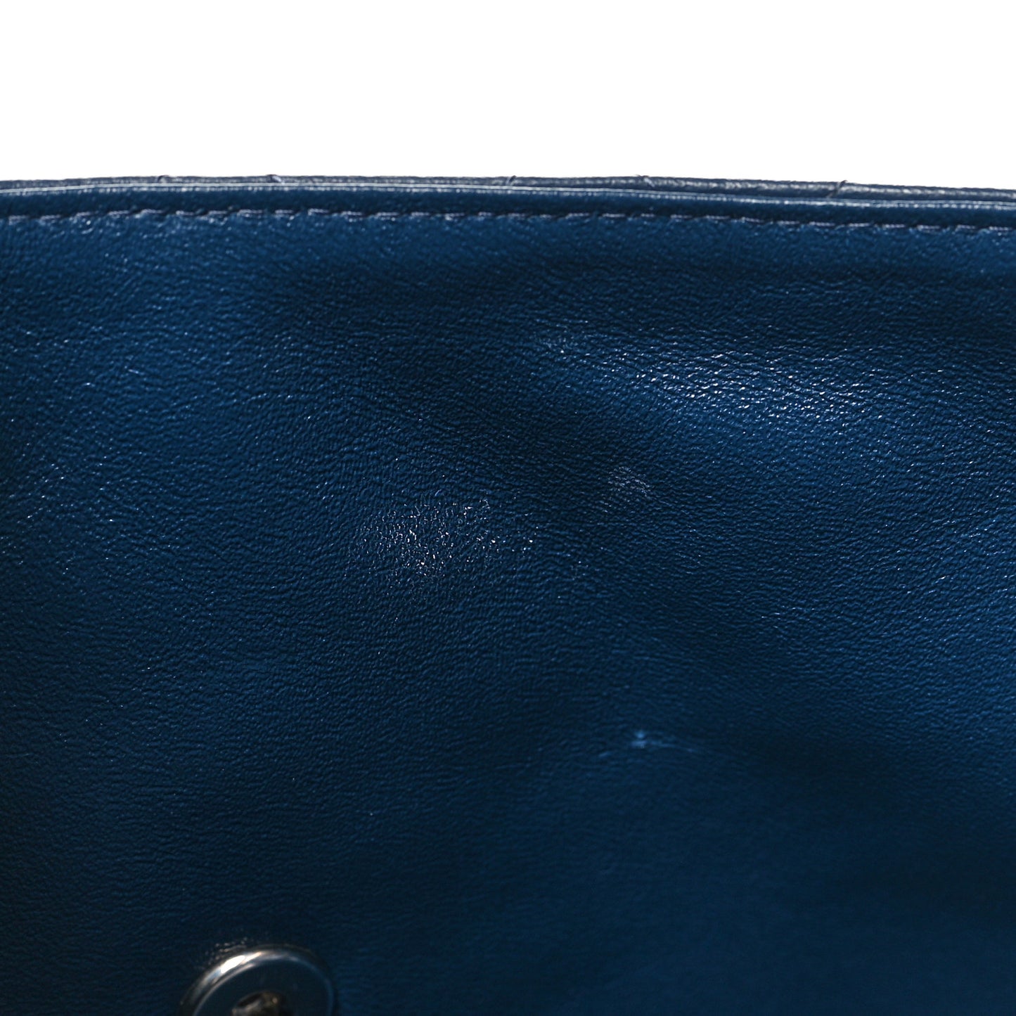Caviar Quilted Flap Clutch Navy