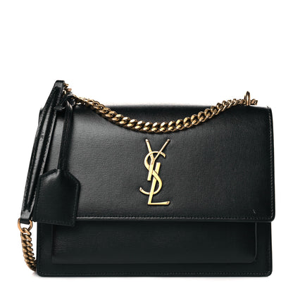 Saint Laurent Calfskin Medium Monogram Sunset Black 1 of 10