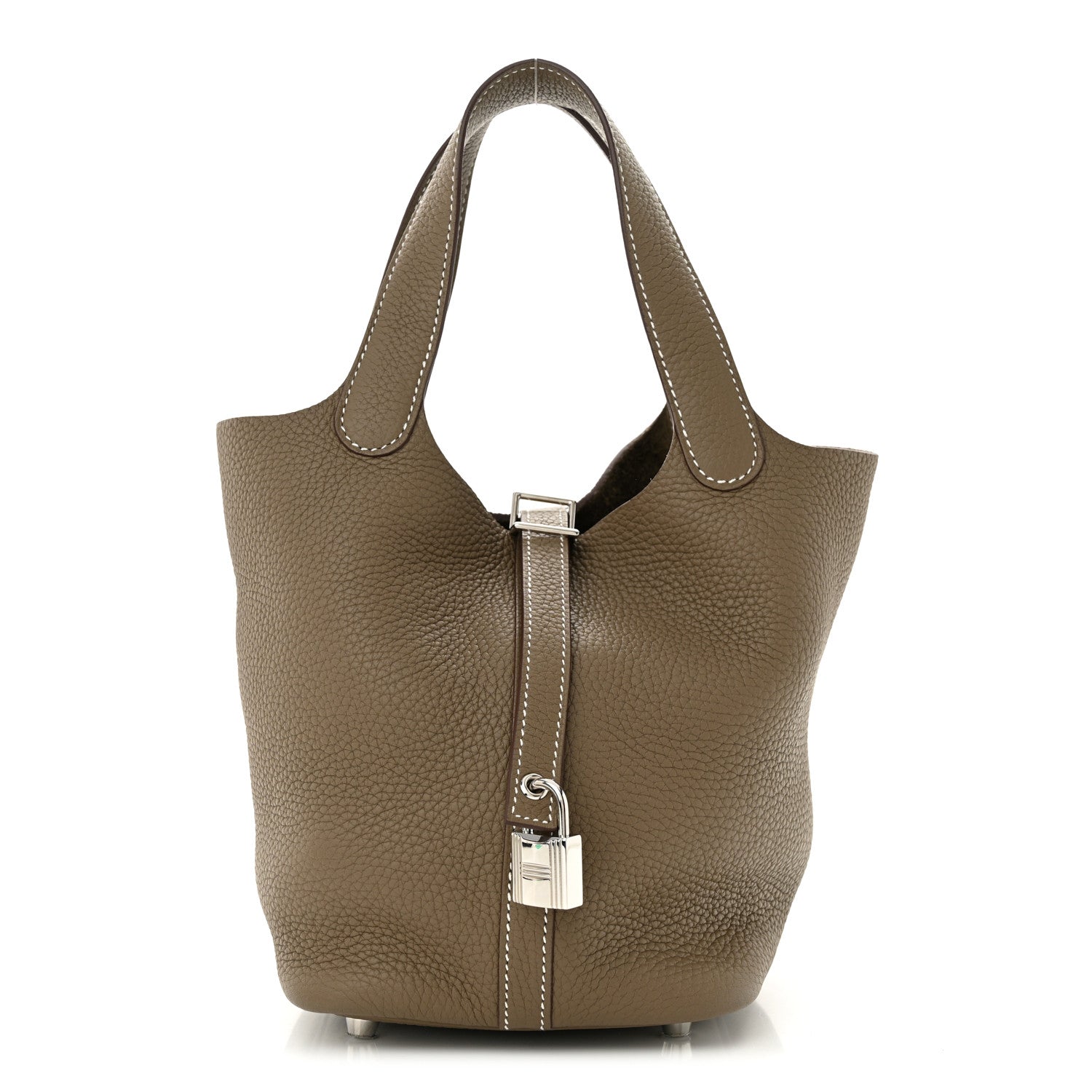 Hermes Taurillon Clemence Picotin Lock 18 PM Etoupe 1 of 11