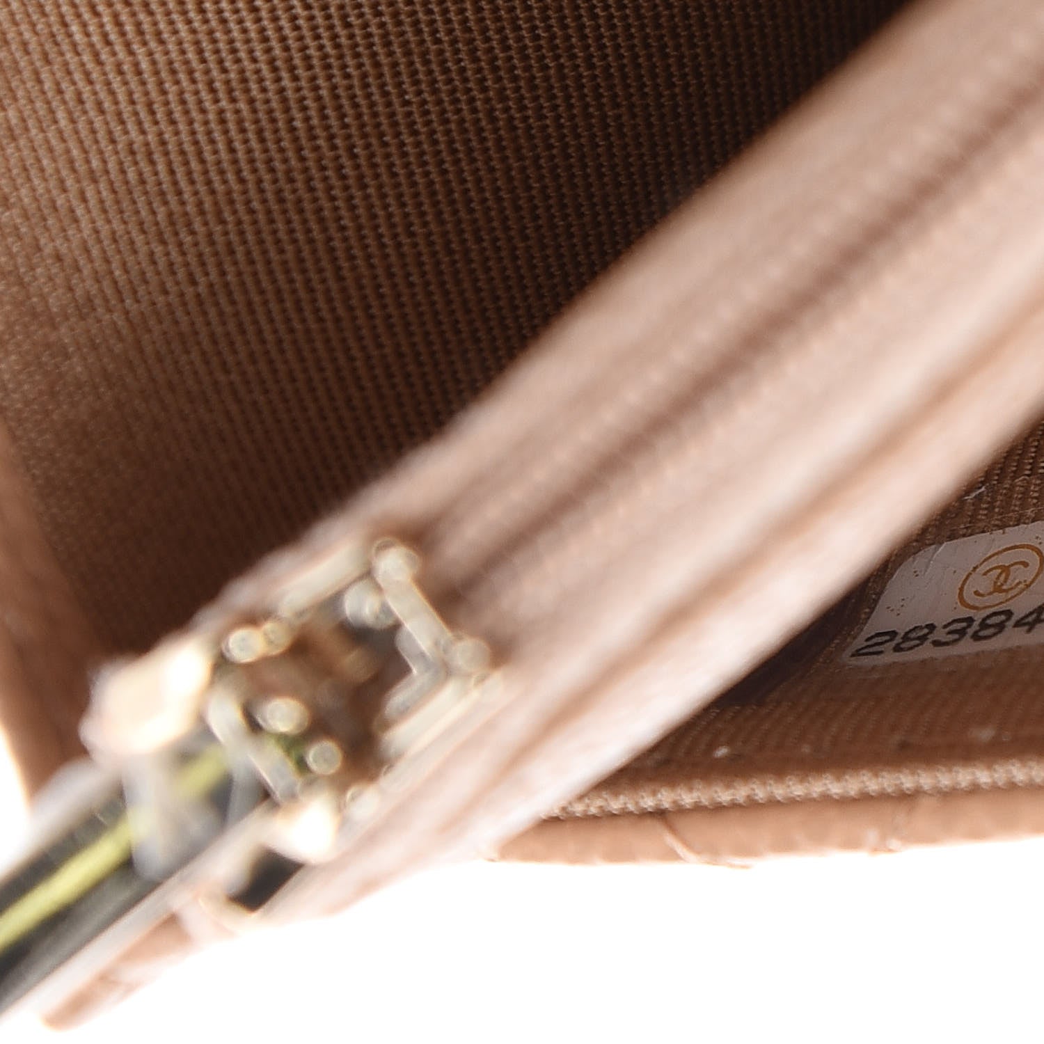 Chanel Caviar Quilted Wallet On Chain WOC Beige 8 of 13