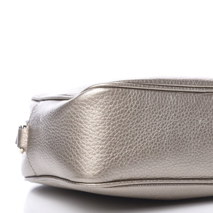 Gucci Metallic Pebbled Calfskin Small Soho Disco Bag Golden Beige 8 of 12