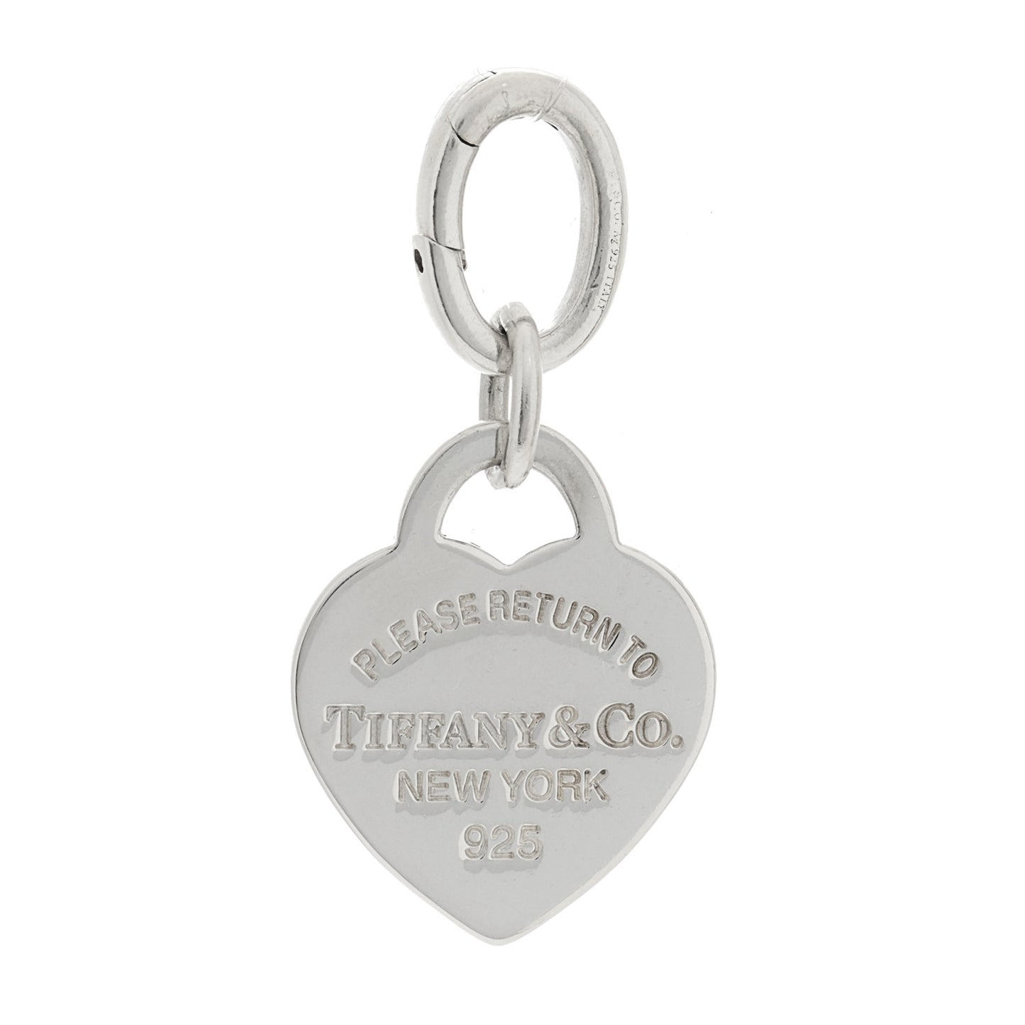 Sterling Silver Enamel Small Return to Tiffany Heart Tag Charm Blue