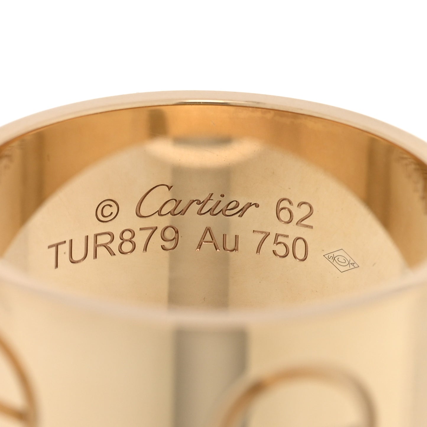 18K Yellow Gold 11mm LOVE Ring 62 10