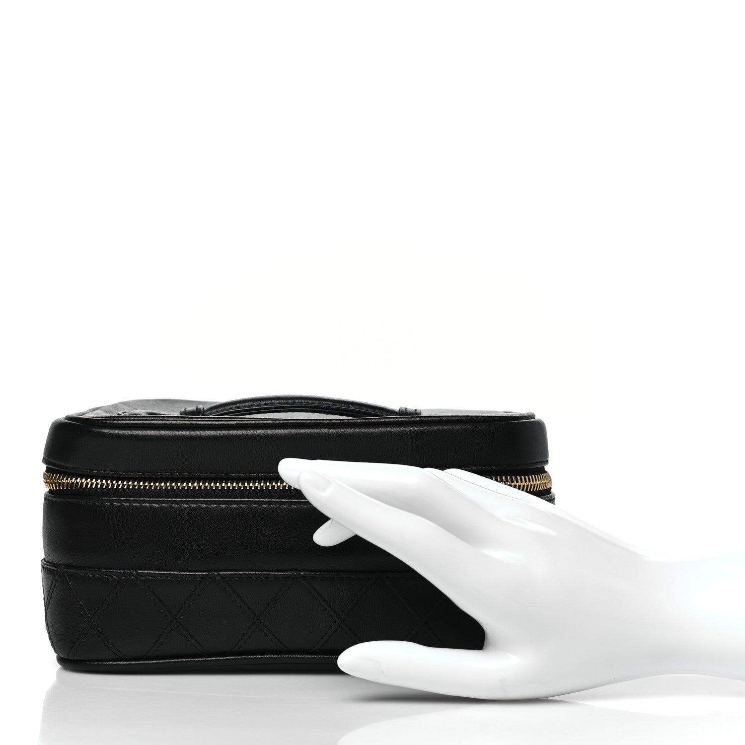 Chanel Lambskin Vanity Cosmetic Case Black 2 of 10