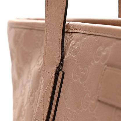 Gucci Guccissima Medium Zippered Shopping Tote Rose Beige 15 of 16