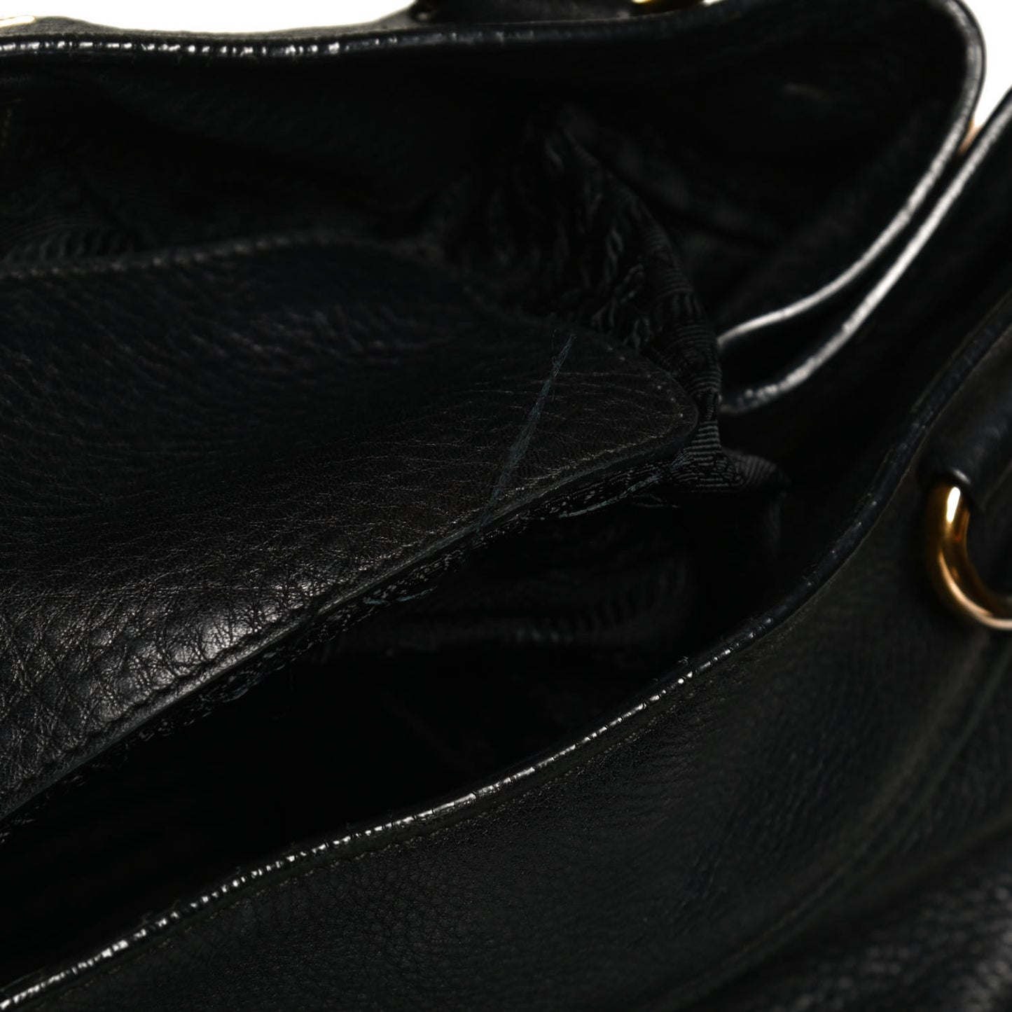 Vitello Daino Top Handle Tote Black