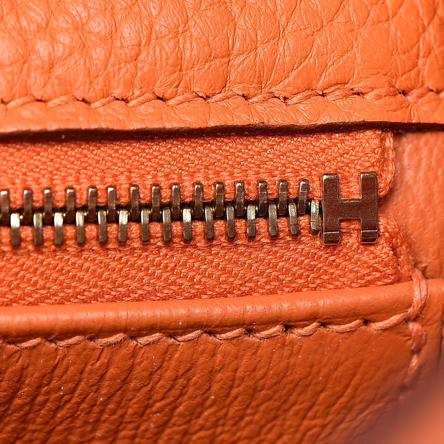 Hermes Taurillon Clemence Kelly Retourne 32 Orange 12 of 33
