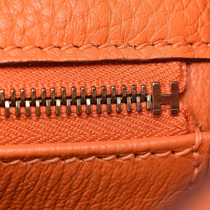 Hermes Taurillon Clemence Kelly Retourne 32 Orange 12 of 33