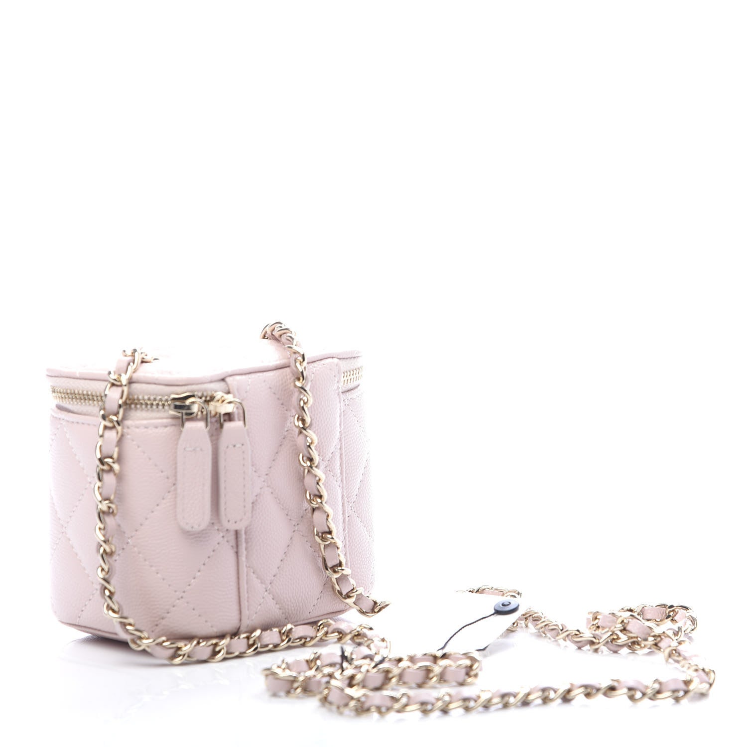 Chanel Caviar Quilted Mini Vanity Case With Chain Light Pink 3 of 9