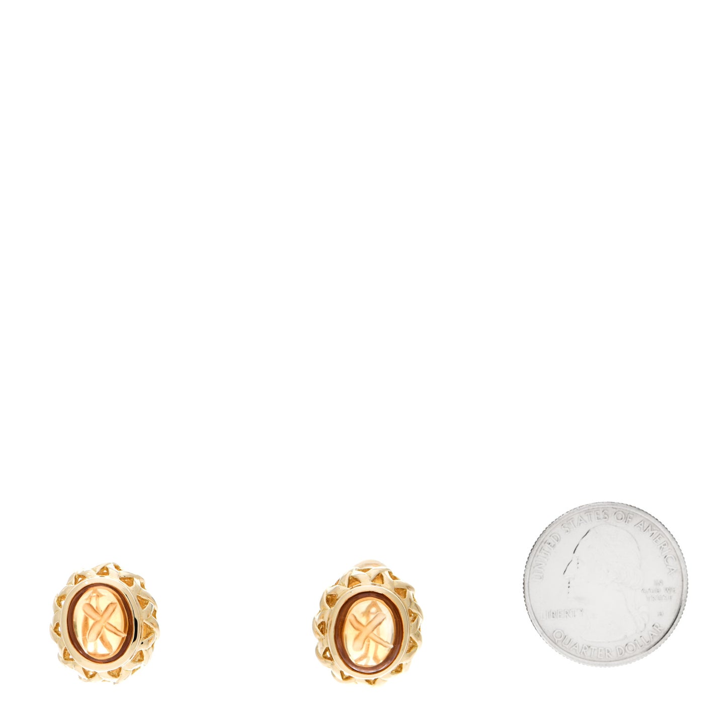 18K Yellow Gold Citrine Paloma Picasso Basket Earrings