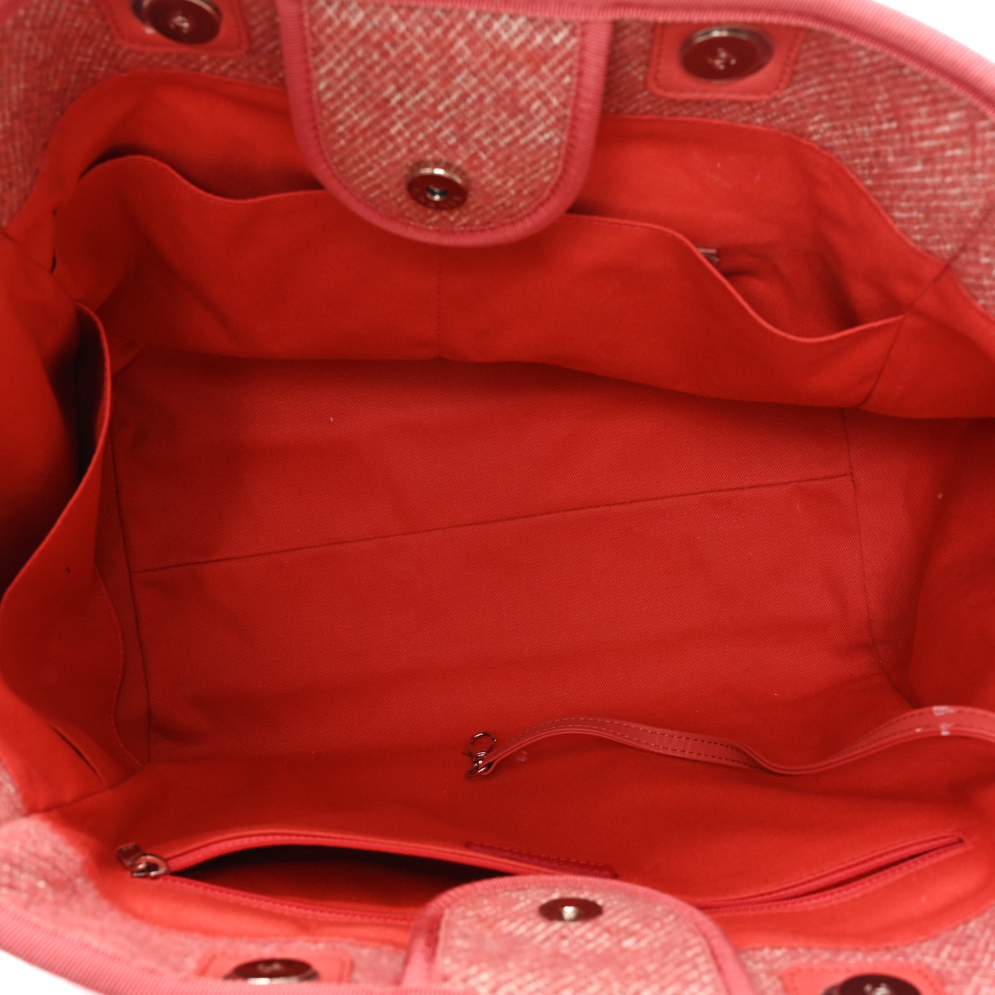Mixed Fibers Calfskin Medium Deauville Tote Pink