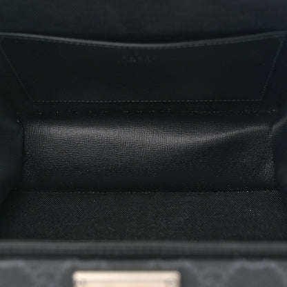 Gucci GG Supreme Monogram Azalea Calfskin Retro Interlocking G Shoulder Bag Black 5 of 10