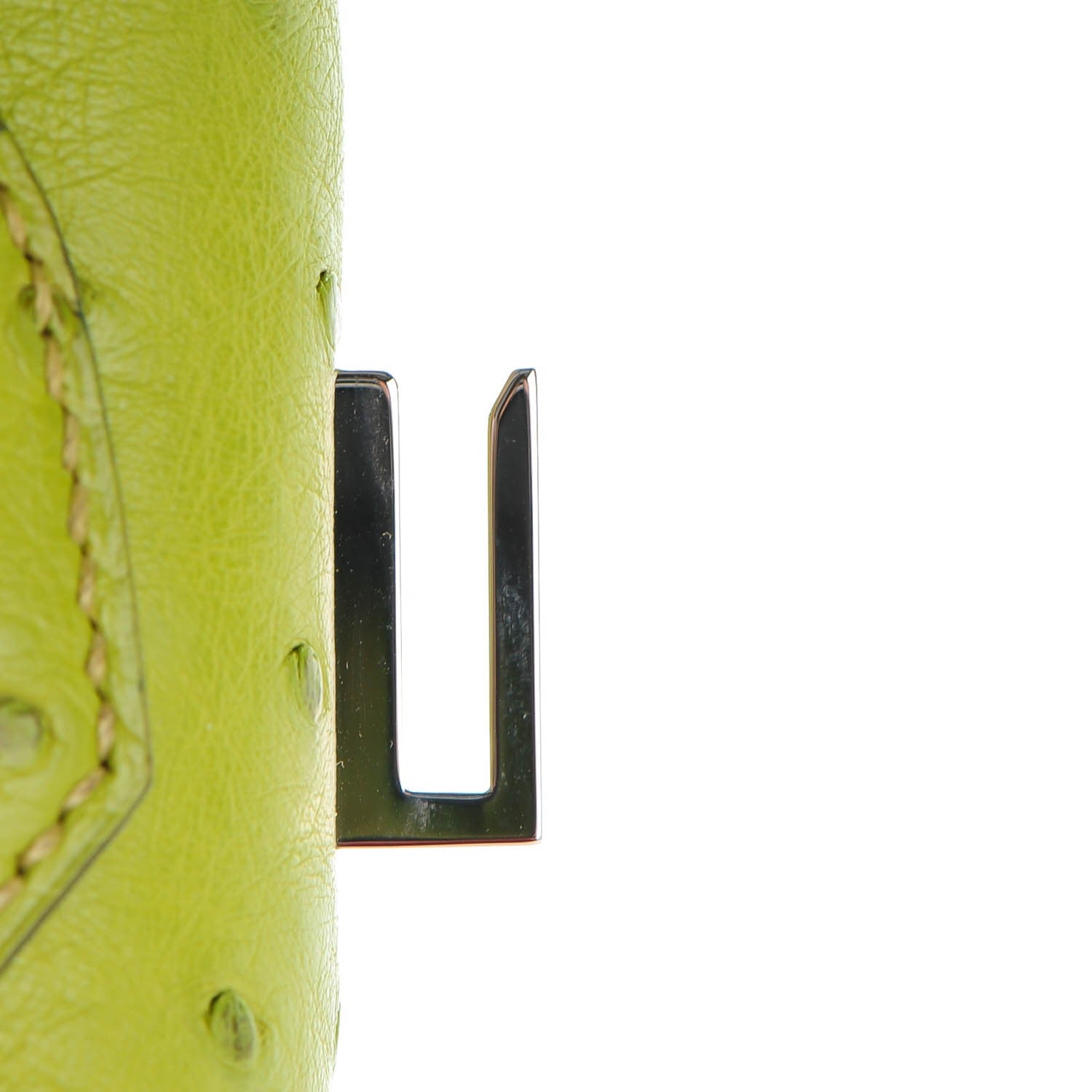 Hermes Ostrich Birkin 30 Vert Anis 15 of 25